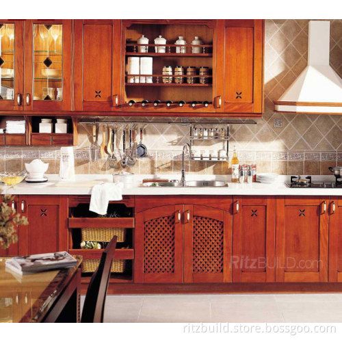 Solid Wood Home Furniture Kitchen Cabinet Set Free Design